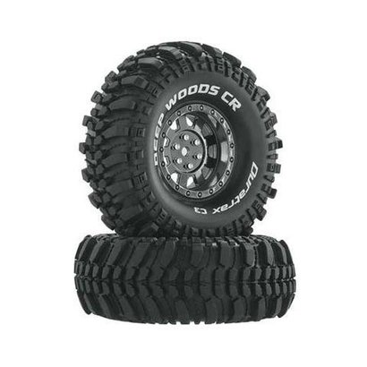 Duratrax DTXC4027 - Duratrax Deep Woods CR C3 Mntd 1.9" Crawler Blk Chr (2)