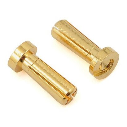 ProTek PTK-5044 - ProTek RC 4mm Low Profile "Super Bullet" Solid Gold Connectors (2 Male)