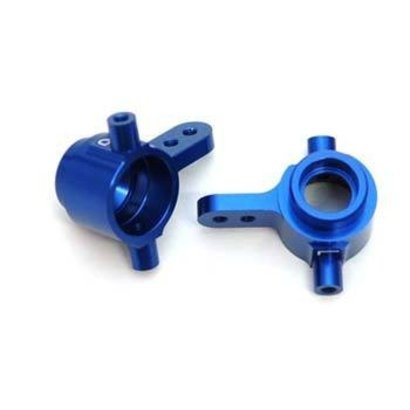 ST Racing Concepts ST6837b - STRC CNC Mach Alum Fr Steering Knuckles Blue Slash 4X4