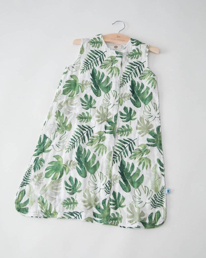 Cotton Muslin Sleep Bag In Tropical Leaf Zukababy Little Unicorn Cotton Muslin Sleep Bag In Tropical Leaf