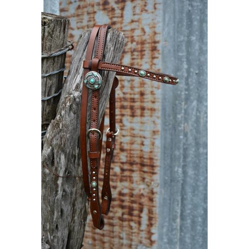Alamo Turquoise Spots Headstall Alamo Turquoise Spots Headstall