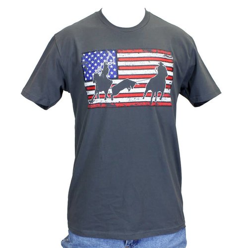 Cowboy Hardware Team Roper Flag SS Tee Cowboy Hardware Team Roper Flag SS Tee