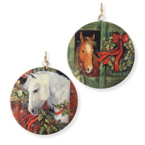 Large Tin Christmas Horse Ornament Large Tin Christmas Horse Ornament