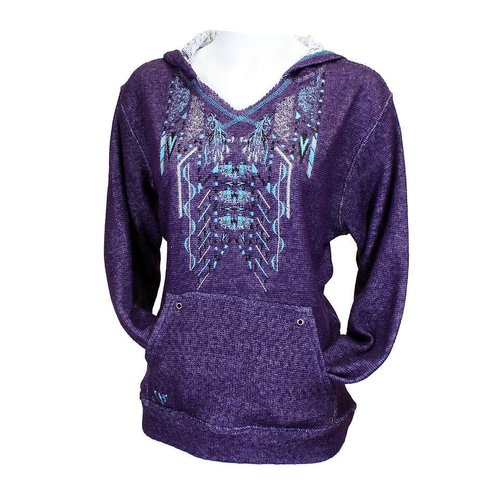 Cowboy Hardware Aztec Symbols Melange Pullover Purple Cowboy Hardware Aztec Symbols Melange Pullover Purple