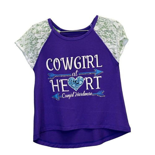 Cowboy Hardware Toddler Cowgirl at Heart Lace Raglan Cowboy Hardware Toddler Cowgirl at Heart Lace Raglan
