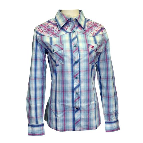 Cowboy Hardware Cowgirl Plaid White/Navy/Pink Cowboy Hardware Cowgirl Plaid White/Navy/Pink