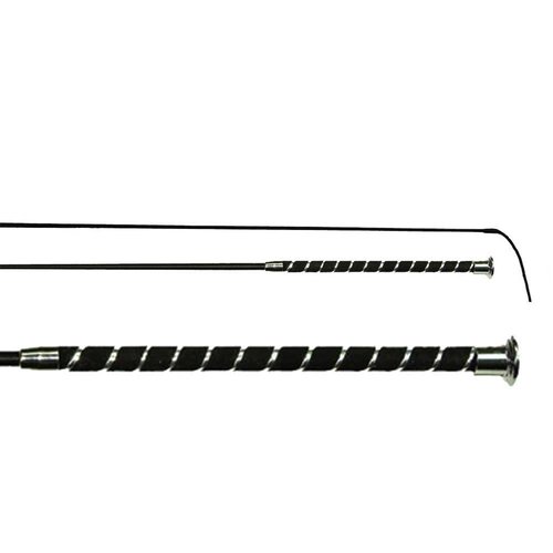 Silver Spiral Velvet Dressage Whip Silver Spiral Velvet Dressage Whip