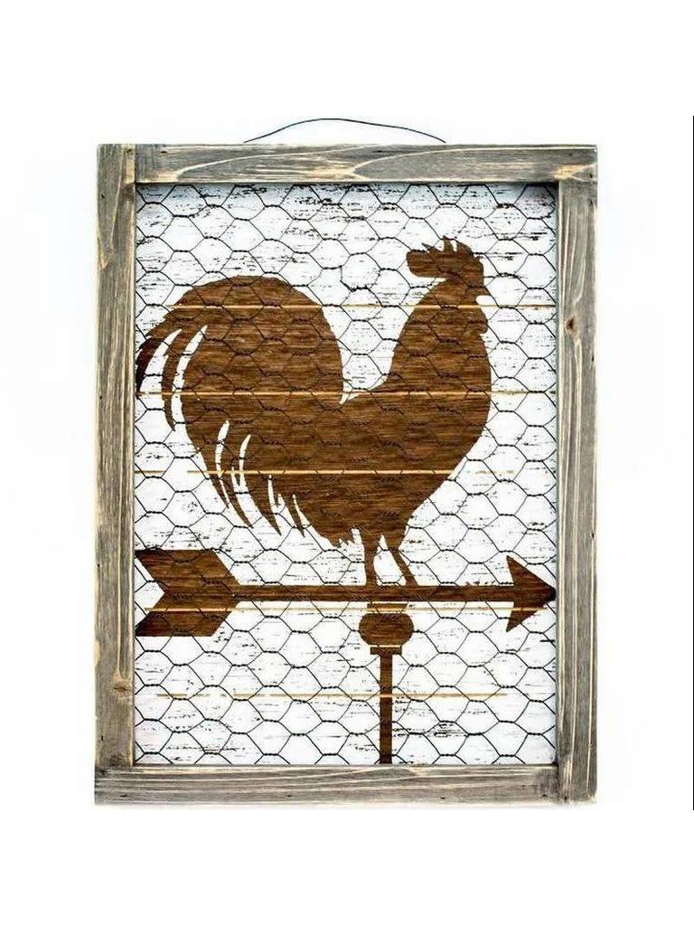 Rooster En Wire Wall Decor Diamond Royal Tack Rooster En Wire Wall Decor