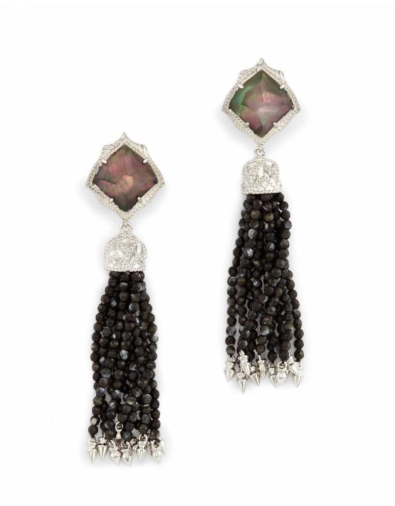 Kendra Scott Misha Clip On Earrings In Black Pearl Kendra Scott Misha Clip On Earrings In Black Pearl