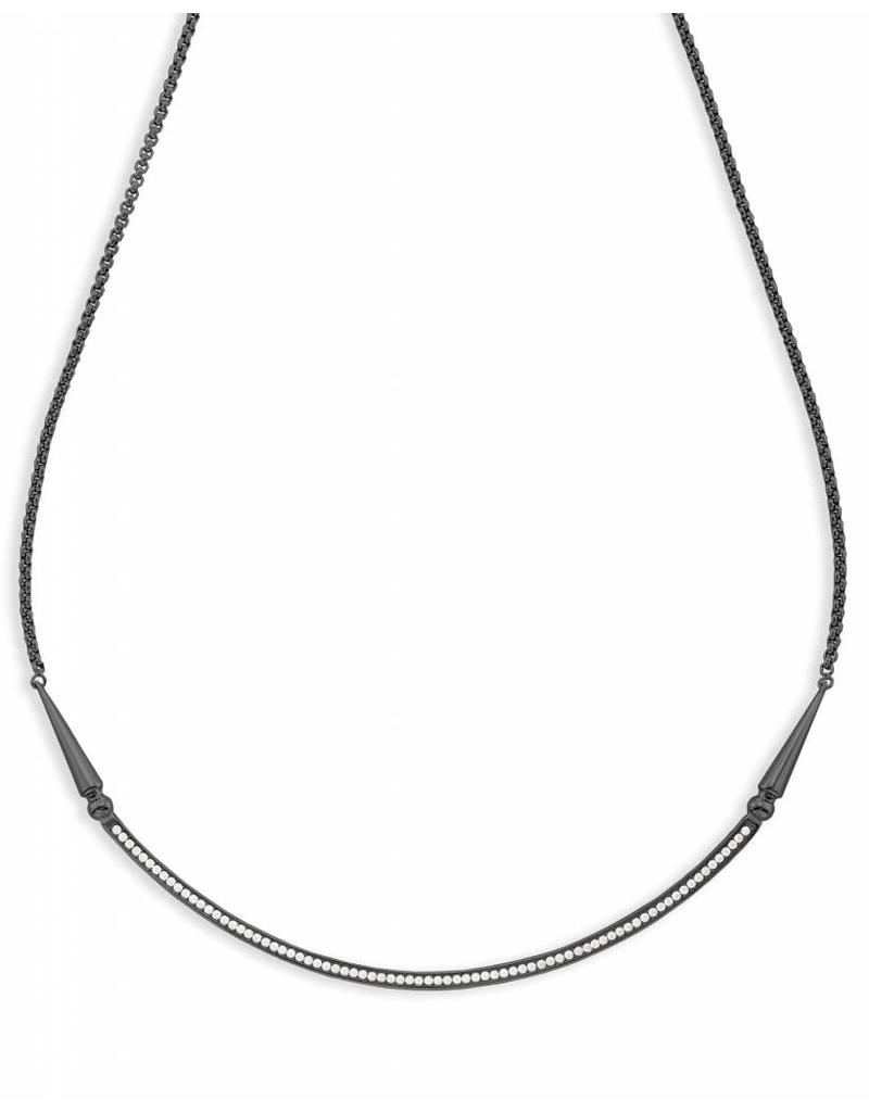 Kendra Scott Scottie Choker Necklace in Gunmetal - Rhinestone Angel