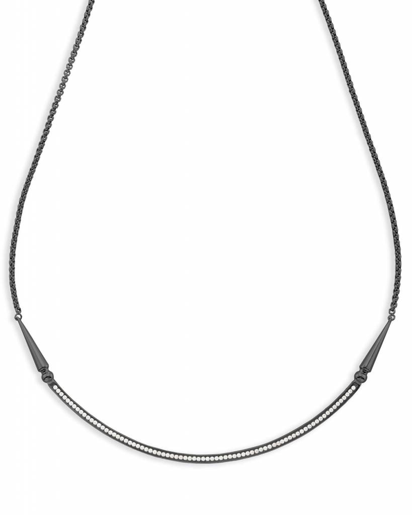 Kendra Scott Scottie Choker Necklace in Gunmetal - Rhinestone Angel