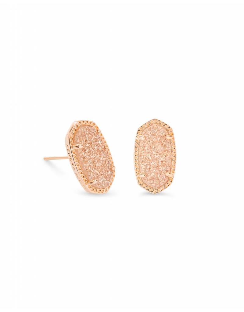 Kendra Scott Ellie Earrings Sand Drusy On Rose Gold Rhinestone Angel Kendra Scott Ellie Earrings Sand Drusy On Rose Gold
