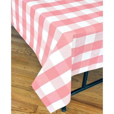 Pink Classic Plaid Tablecover