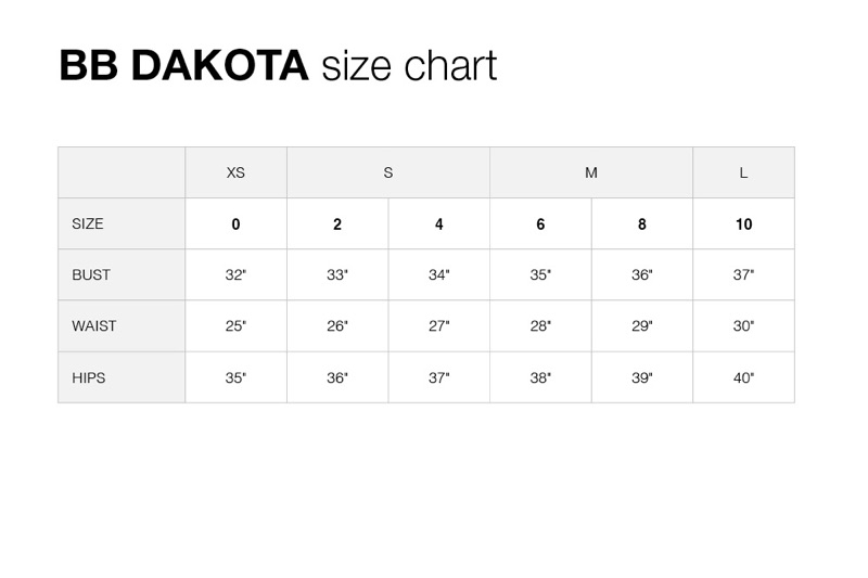Jack By Bb Dakota Size Chart