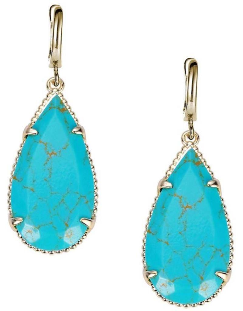 Natalie Wood Designs Teardrop Earrings Turquoise Magnesite The Natalie Wood Designs Teardrop Earrings Turquoise Magnesite