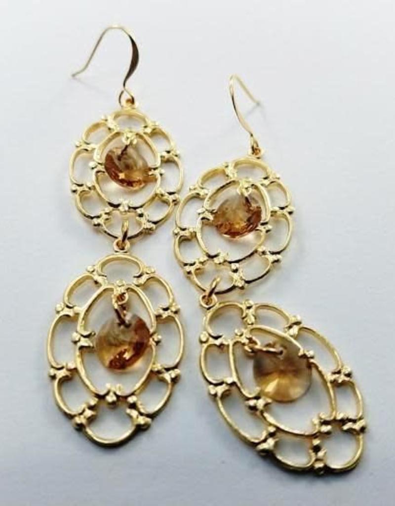 Floine Gold Earrings El Boutique Llc Verr Floine Gold Earrings