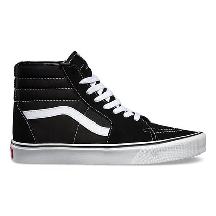 vans sk8 hi black white