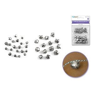 multicraft mci silver jingle bells 8mm 15mm metal pm hobbycraft