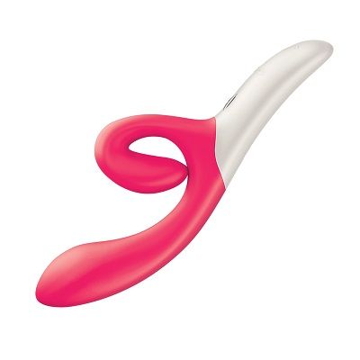 The We-Vibe Nova with the clitoral stimulator bent to the fullest extent