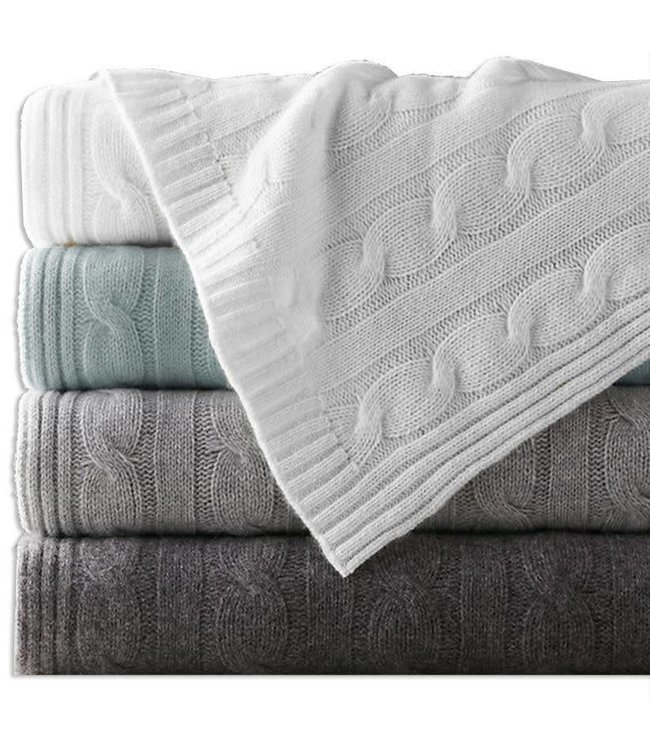 Lauren Taylor Sculptured Woven Cable Knit Throw Blanket Lauren Taylor Sculptured Woven Cable Knit Throw Blanket