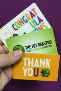 Get Carded at The Pet Beastro!