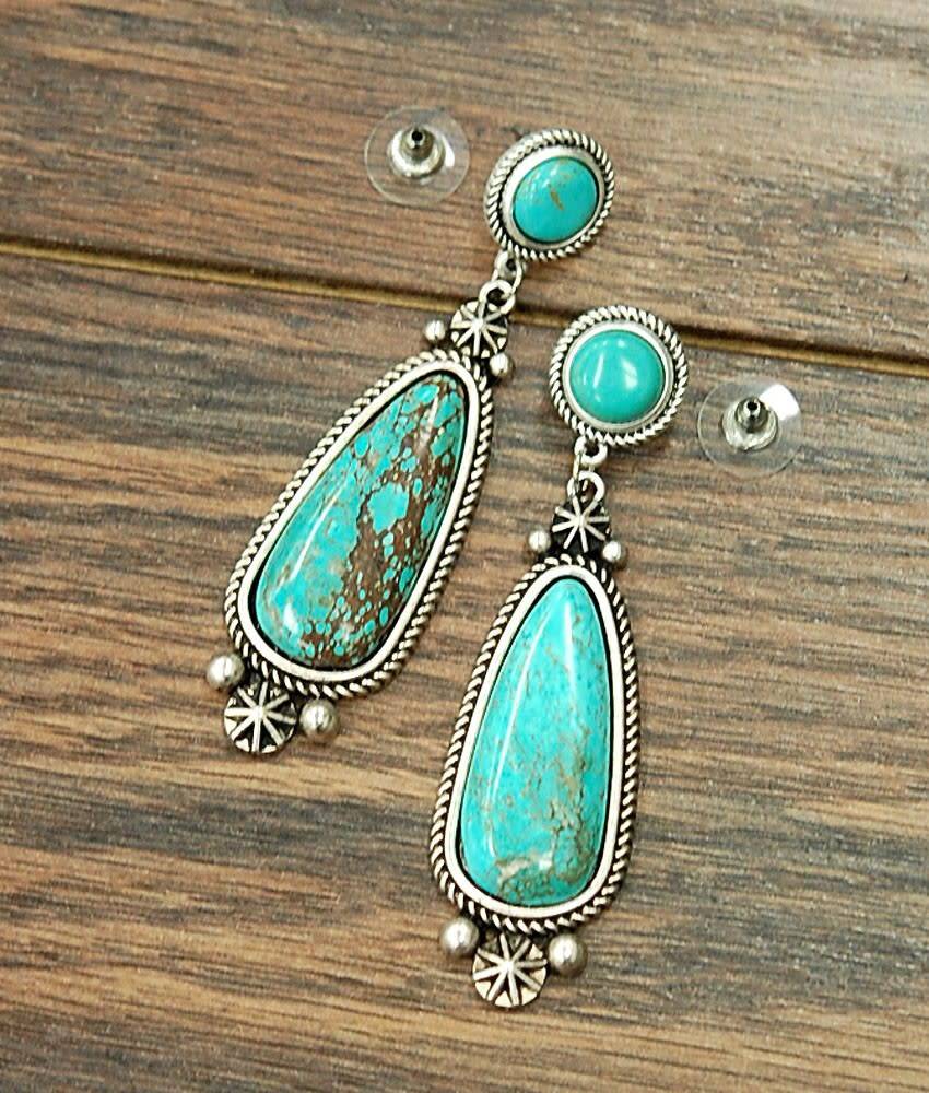 Natural Turquoise Post Earrings Hissy Fit Boutique Natural Turquoise Post Earrings