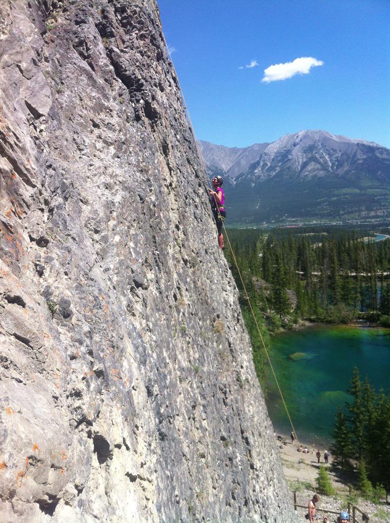 canmore climbing grassi lakes golf course crag