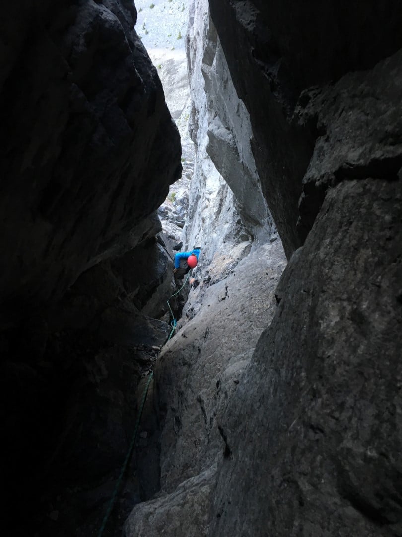 canmore climbing mount yamnuska grillmair chimneys