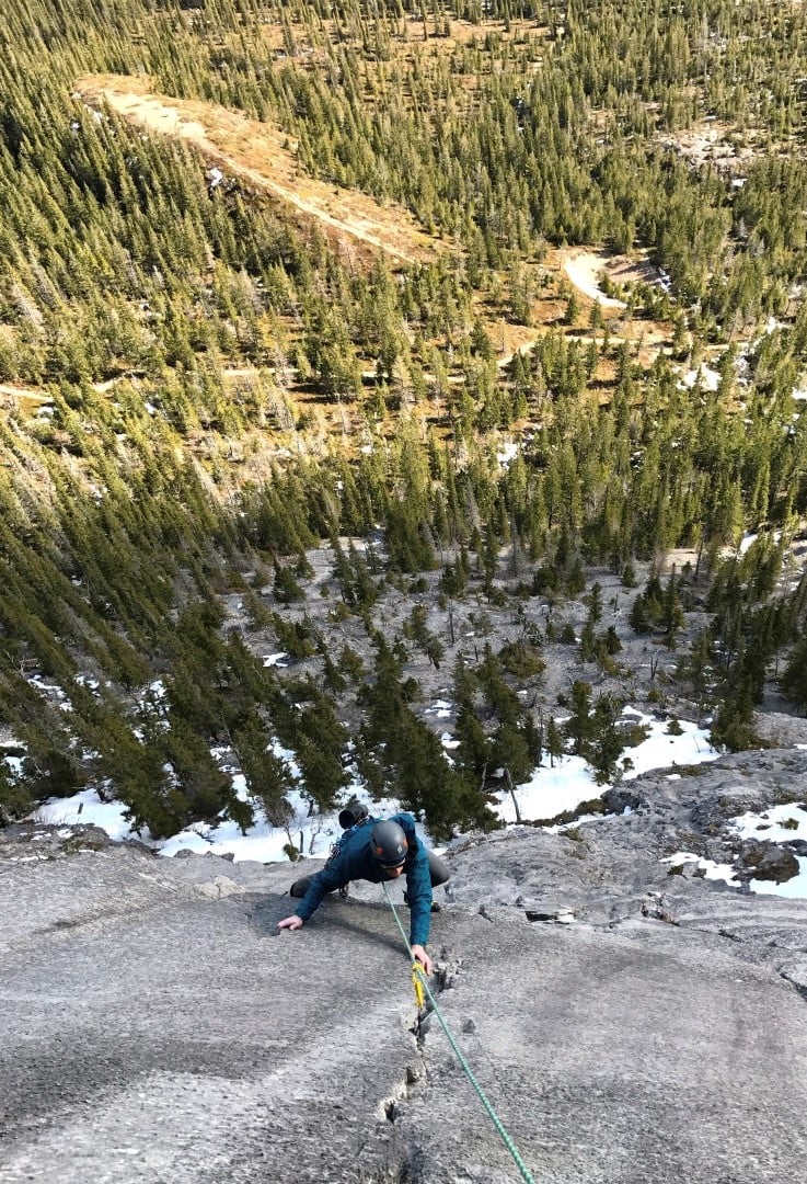 canmore climbing kid goat crag twilight zone