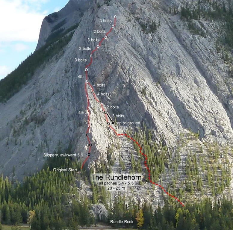 canmore climbing rundlehorn, moutn rundle