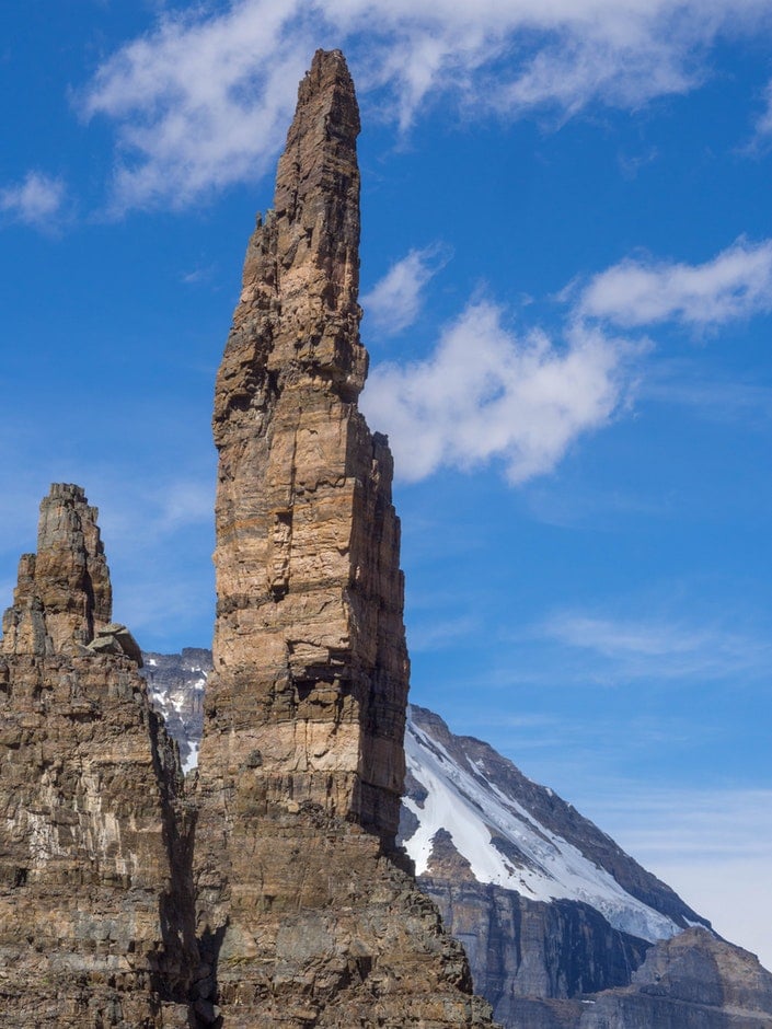 canmore climbing, cardiac arete, grand sentinel, lake moraine