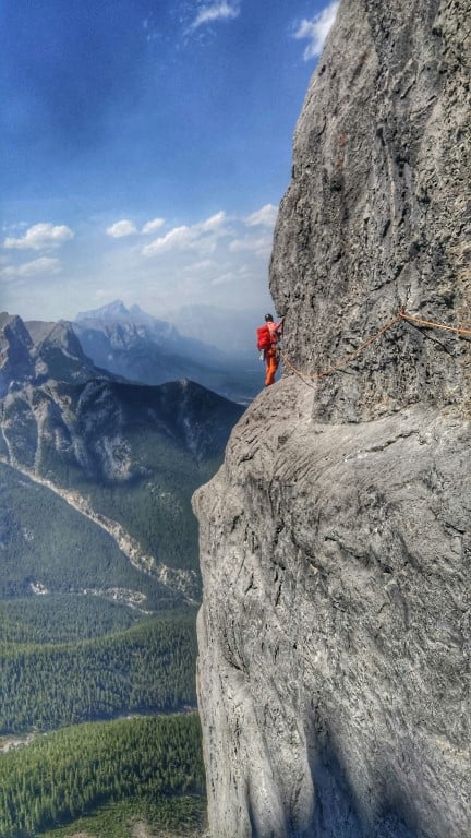 canmore climbing, west ridge, little sister. three sisters