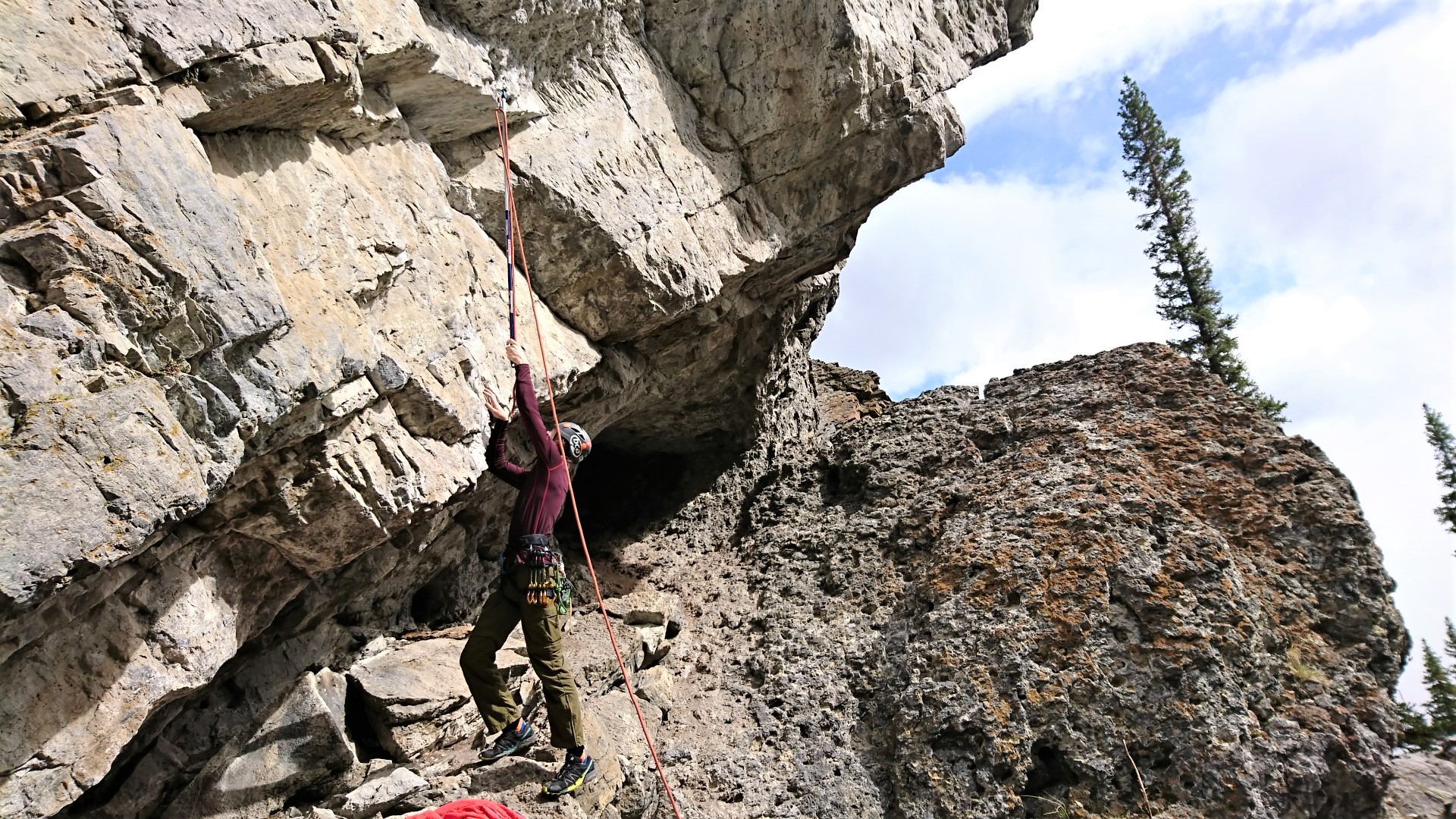 stick clipping the first bolt