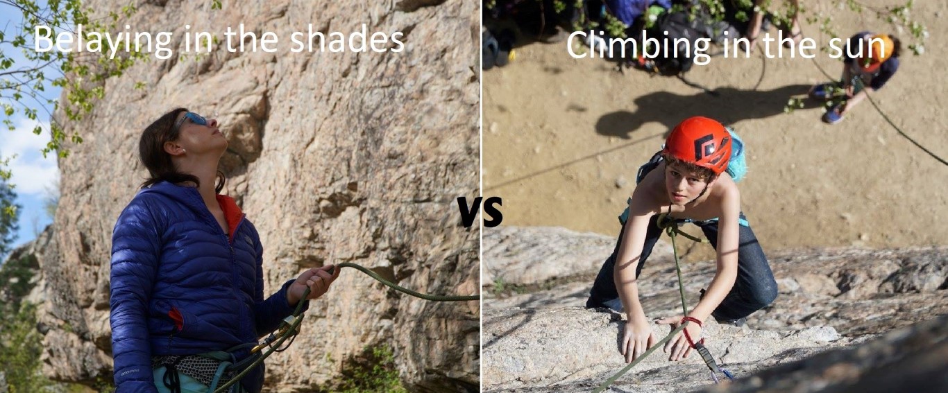 shade vs sun bring clothing accordingly