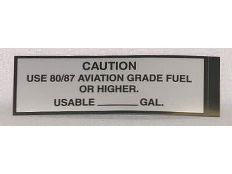 STICKER: CAUTION USE 80/87