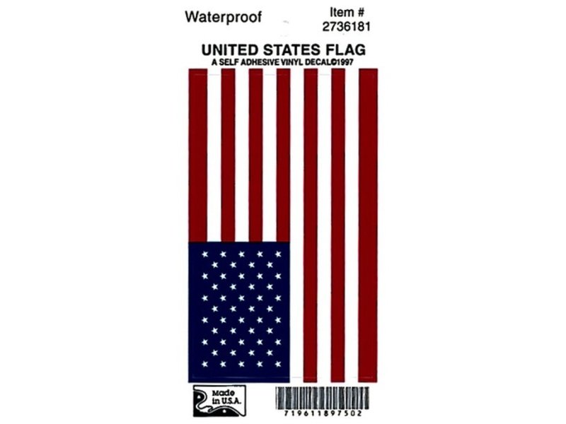 Sticker: Vinyl USA Flag