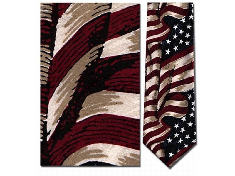 Tie: American Flag Silk