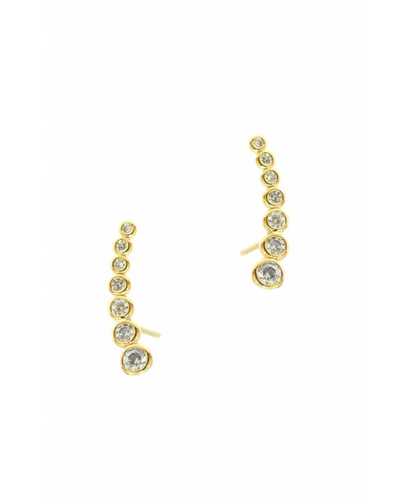 Tai Jewelry Cubic Zirconia Ear Climber Mint Major Tai Jewelry Shooting Star Crawler Post Earrings