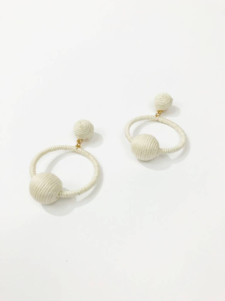 Mint Major Woven Ball Hoop Earrings Mint Major Woven Ball Hoop Earrings