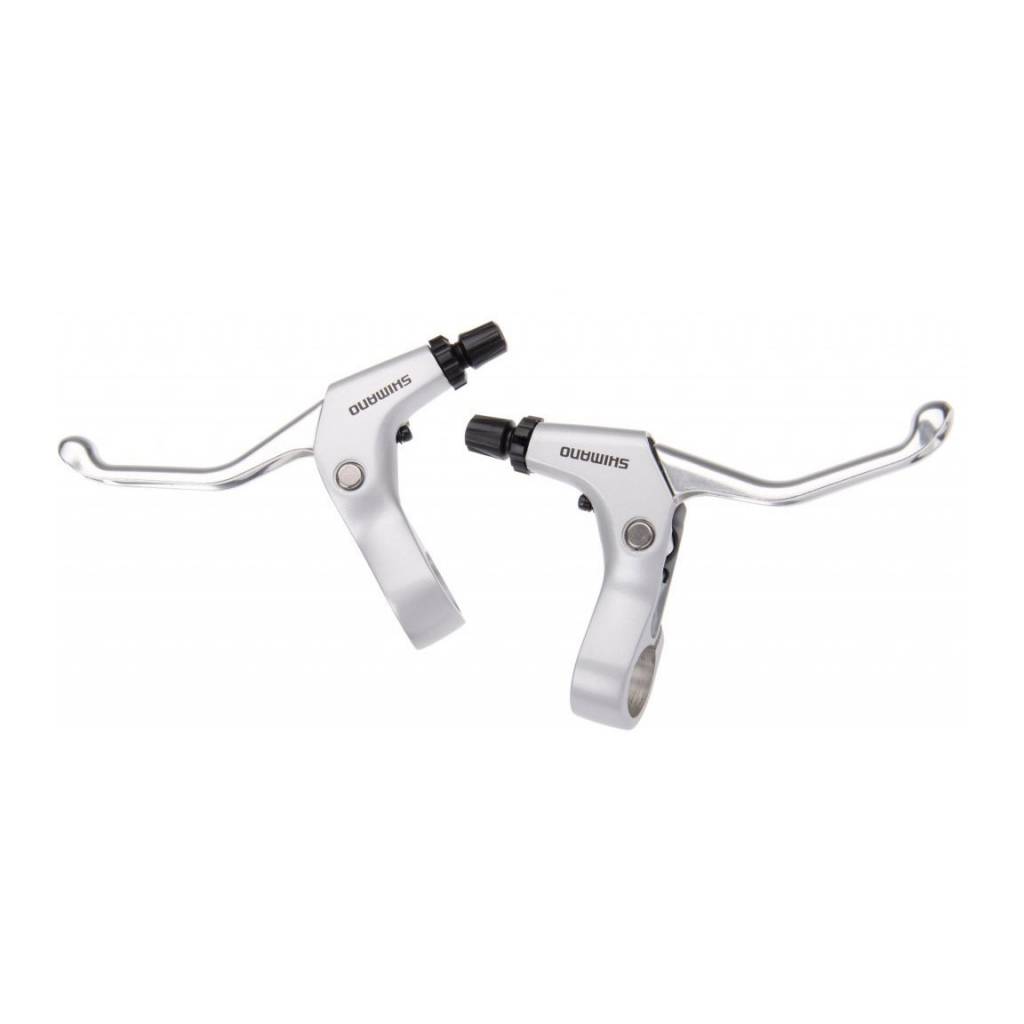 Shimano Shimano R550 Flat Bar Road Brake Lever Set, Silver Shimano Shimano R550 Flat Bar Road Brake Lever Set, Silver