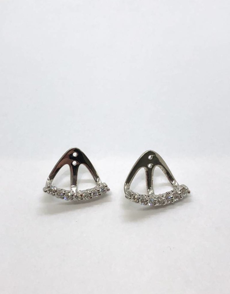 18 Karat White Gold Diamond Earring Jackets Luxury Company 18 Karat White Gold Diamond Earring Jackets