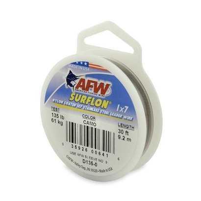 AFW 30' Surflon coated wire black 041 Dia