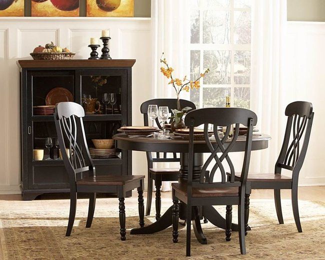 1393BK 48S Top Line BLACK 5PC Dining Set 1TB4S 1393BK 48S Top Line BLACK 5PC Dining Set 1TB4S