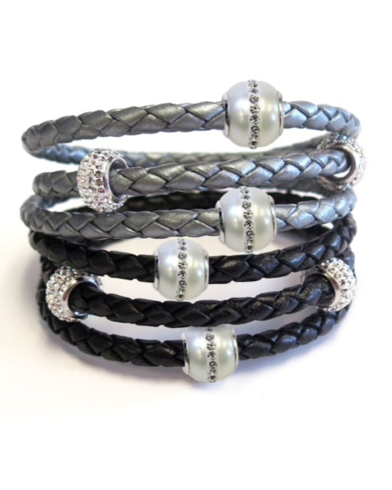 Liza Schwartz Silver Triple Wrap Bracelet The Pea Boutique Liza Schwartz Silver Triple Wrap Bracelet