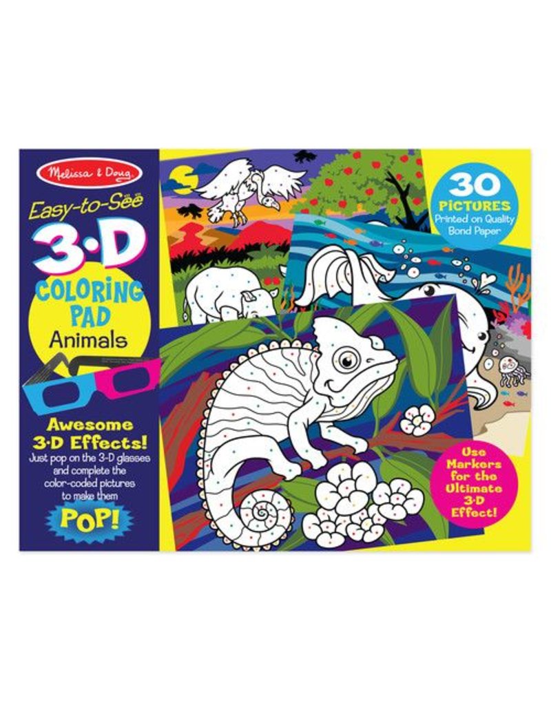 Melissa & Doug 3D Animal Marker Coloring Pad - Pow Science LLC Melissa & Doug 3D Animal Marker Coloring Pad - Pow Science LLC
