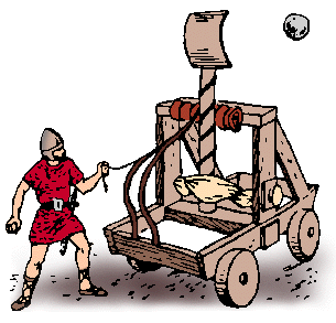 A catapult.