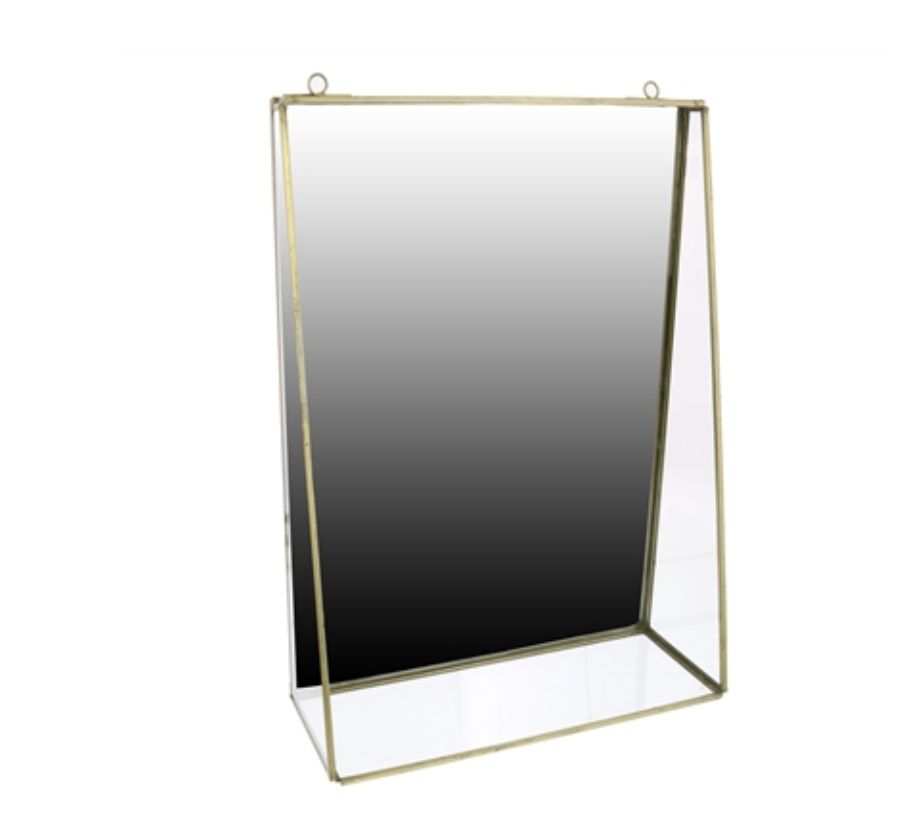 Monroe Mirror With Shelf In Brass Large Sanctuary Home And Gift Monroe Mirror With Shelf In Brass Large Prev