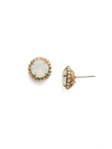 Sorrelli Simply Stud 3 8 Antique Gold White Opal Earring Lauren Sorrelli Simply Stud 3 8 Antique Gold White Opal Earring