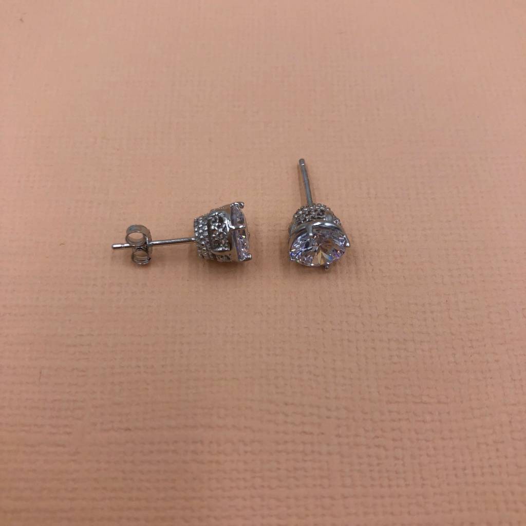 Sterling Silver Round 2mm Cz Stud Earrings Lauren Rae Jewelry Boutique Italian Sterling Silver Round Filigree Cz Studs