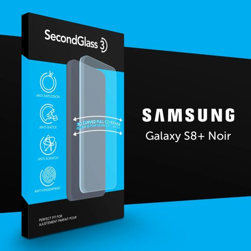 Second Glass Second Glass 3D (CF) - Galaxy S8+ Noir Second Glass Second Glass 3D (CF) - Galaxy S8+ Noir
